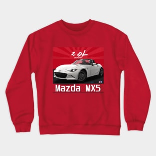 Mazda MX5 ND White Crewneck Sweatshirt